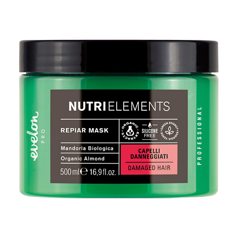 Маска Parisienne Italia Evelon Pro Nutri Elements Repair Mask Organic Almond для пошкодженого волосся, 500 мл